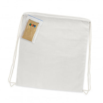 Cotton Colouring Drawstring Backpack - 113013-1
